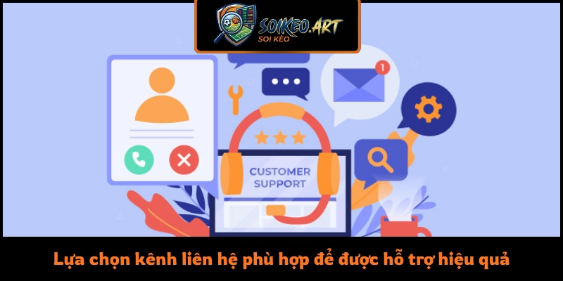 Lựa chọn kênh liên hệ phù hợp để được hỗ trợ hiệu quả